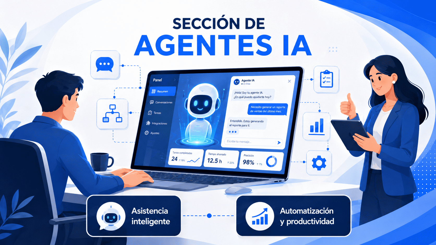 Agente IA conectado a procesos de empresa